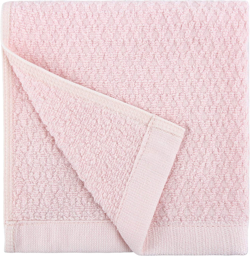 Everplush Diamond Jacquard Hand Towel Set, 4 X (16 X 30 In), Khaki, 4 Count Home & Garden > Linens & Bedding > Towels Everplush Rose Pink 6 x Washcloth (13 x 13 in) 