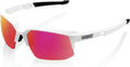 100% Speedcoupe Sport Performance Sunglasses - Sport and Cycling Eyewear Sporting Goods > Outdoor Recreation > Cycling > Cycling Apparel & Accessories 100% Soft Tact Off White - Purple Multilayer Mirror Lens  