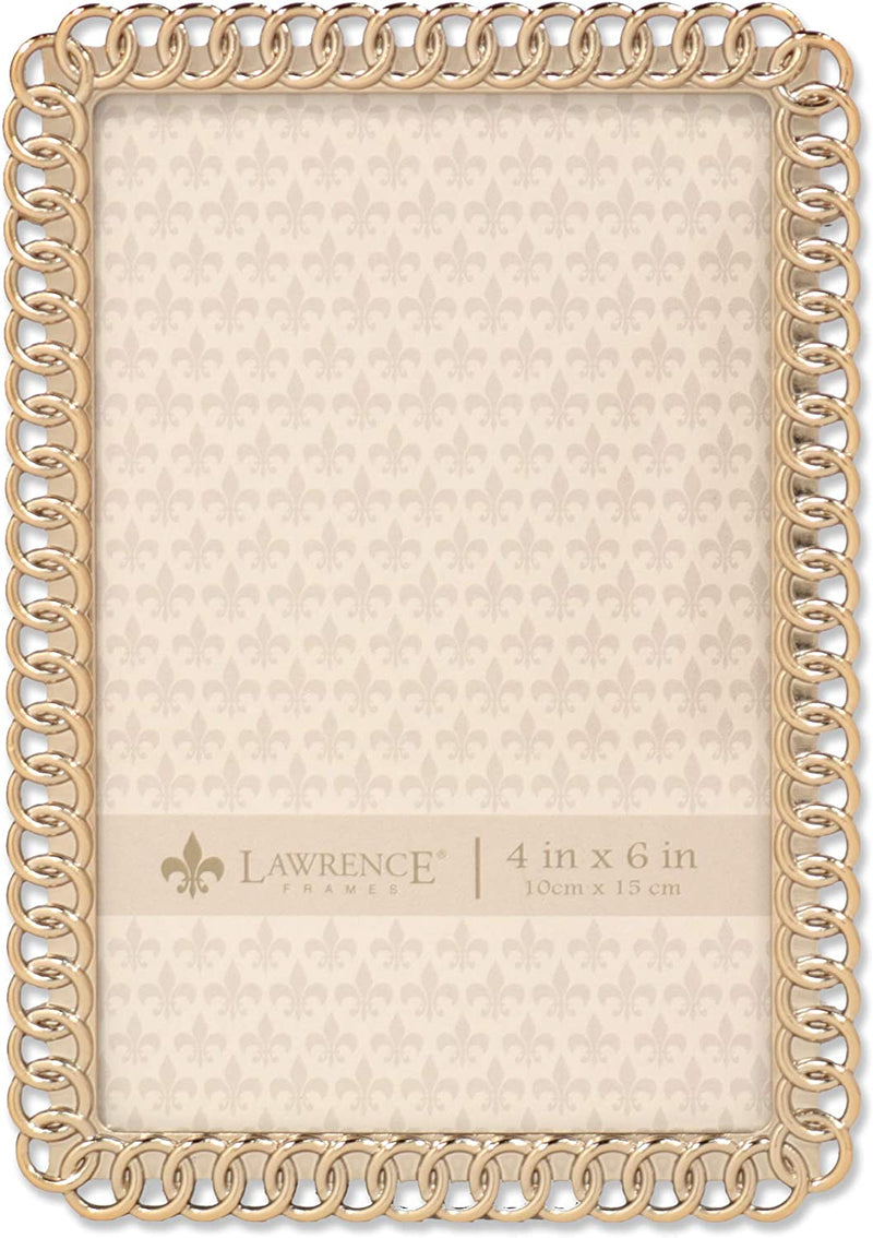 Lawrence Frames 4X6 Gold Metal Eternity Rings Picture Frame Home & Garden > Decor > Picture Frames Lawrence Frames Gold 4x6 