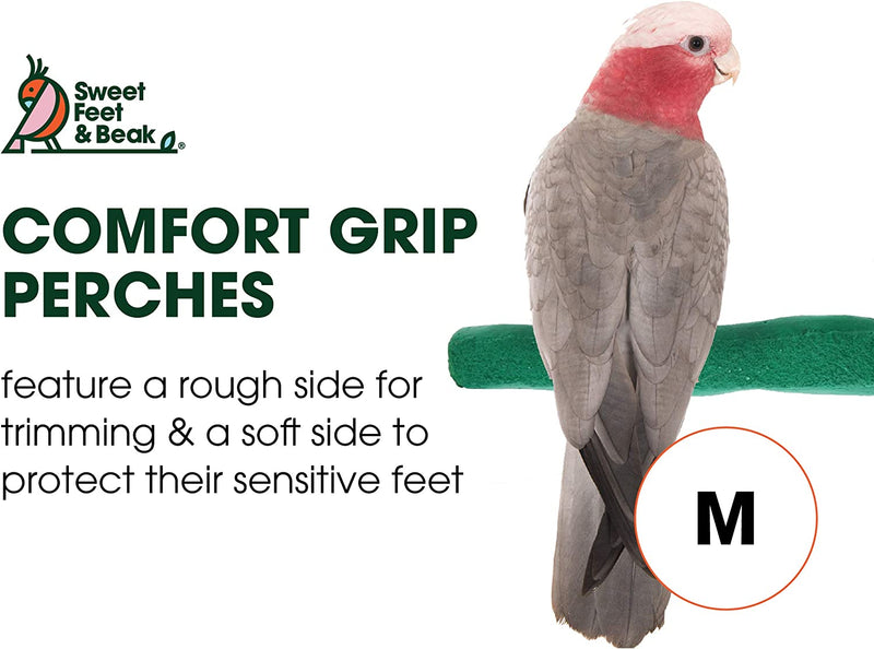 Sweet Feet and Beak Comfort Grip Safety Perch for Bird Cages - Patented Pumice Perch for Birds to Keep Nails and Beaks in Top Condition - Safe Easy to Install Bird Cage Accessories - M 8.5" Animals & Pet Supplies > Pet Supplies > Bird Supplies Sweet Feet and Beak   