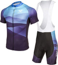 Men'S Cycling Jersey Set - Reflective Quick-Dry Biking Shirt and 3D Padded Cycling Bike Shorts Sporting Goods > Outdoor Recreation > Cycling > Cycling Apparel & Accessories nine bull Spqx-8 X-Large 