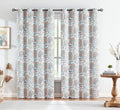 FMFUNCTEX Blue White Blackout Curtains for Living-Room 84Inch Floral Printed Window Curtains for Bedroom Thermal Insulated Energy Saving Blossom Curtain Panels 50W 2 Pcs Grommet Top Sporting Goods > Outdoor Recreation > Fishing > Fishing Rods Fmfunctex Jacobean/ Orange 50"W x 96"L 