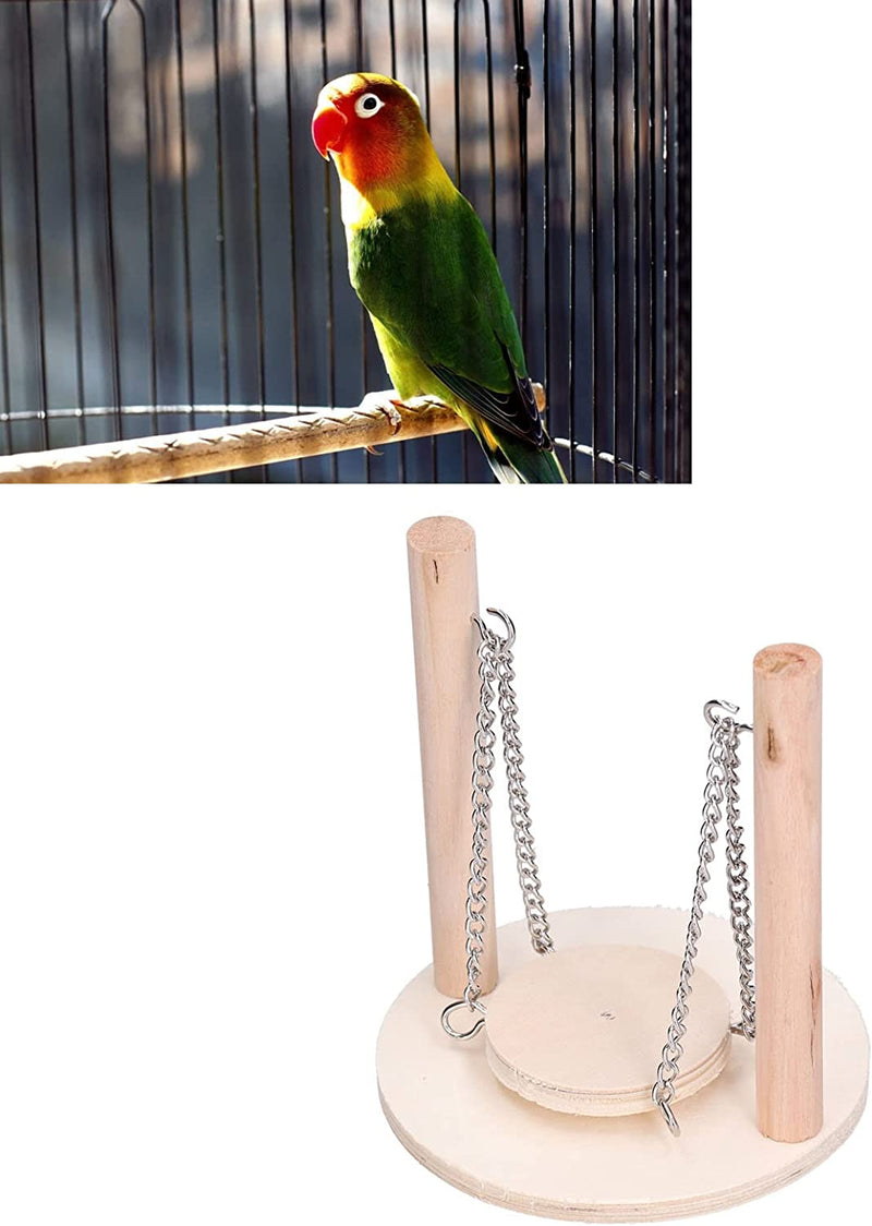 Parrots Swing Toy Bird Perches Cage Toys Parrot Wooden Birds Perch Stand Birds Toy for Hamster Small Animal Supplies Animals & Pet Supplies > Pet Supplies > Bird Supplies Camidy   