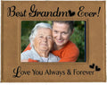 Grandma Picture Frame Gift - Engraved Leatherette Glass Photo Frame - Best Grandma Ever Love You Always & Forever - Mother'S Day Birthday Christmas Grandma from Granddaughter Grandson Xmas (Teal, 4X6) Home & Garden > Decor > Picture Frames GK Grand Personal-Touch Premium Creations Beige 4x6 