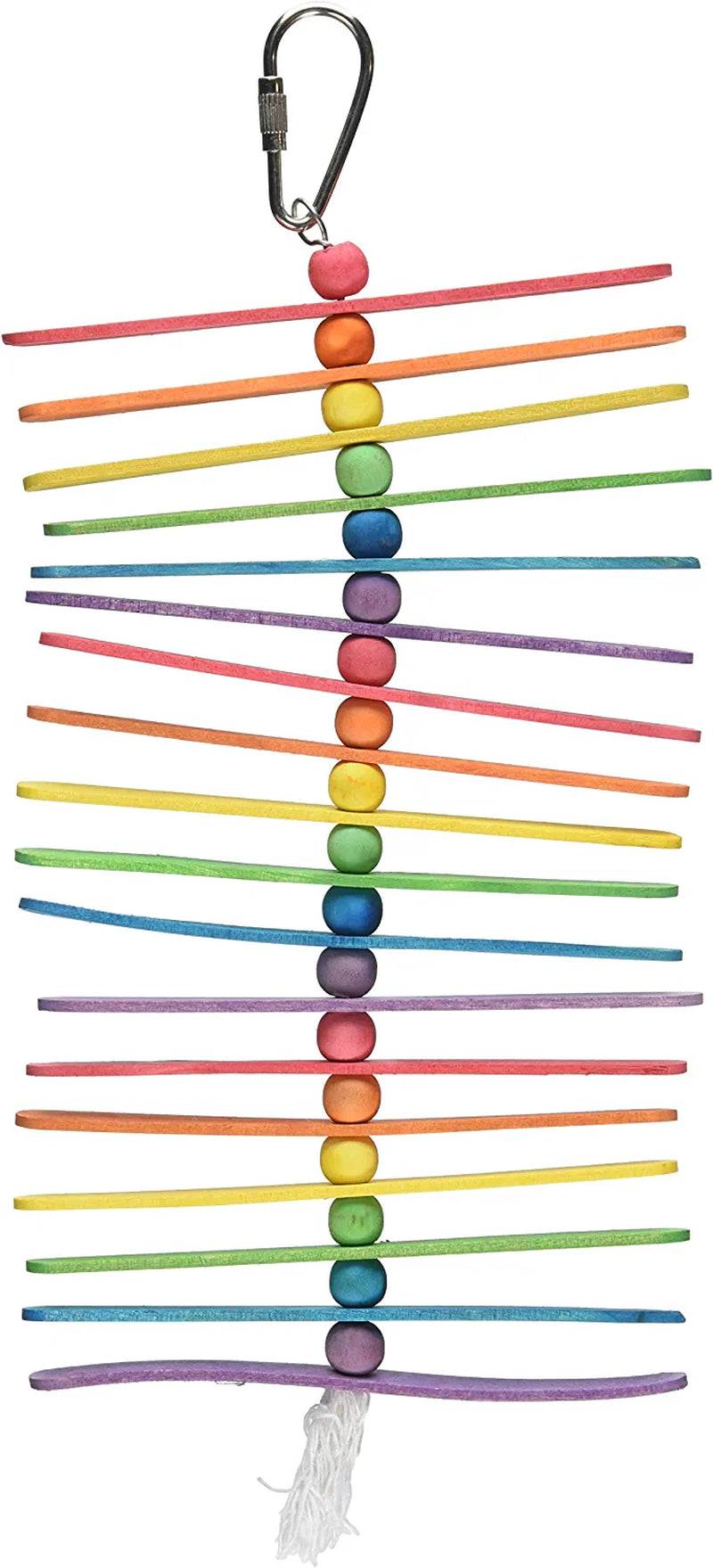 Featherland Paradise, Colorful Popsicle Sticks & Beads Pet Bird Toy, Bright Colors, Great for Chewing, Rainbow Helicoptor Popsicle Sticks & Beads Animals & Pet Supplies > Pet Supplies > Bird Supplies > Bird Toys Featherland Paradise   