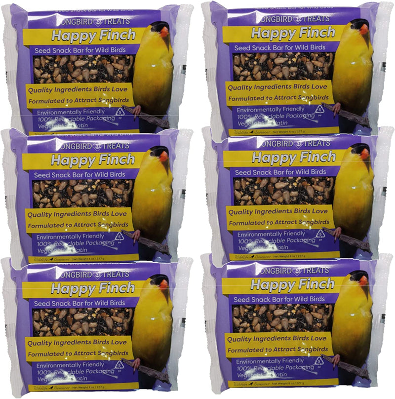 Songbird Treats Seed Cake Happy Finch 6 Pack of Seed Cakes | 8 Oz Bird Seed Cakes for Wild Birds Animals & Pet Supplies > Pet Supplies > Bird Supplies > Bird Food Wildlife Sciences   
