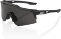 100% Speedcraft XS Sport Performance Cycling Sunglasses Premium Vented Baseball Road Bike Triathlon with Interchangeable Lens Sporting Goods > Outdoor Recreation > Cycling > Cycling Apparel & Accessories 100% Soft Tact Black - Smoke Lens  