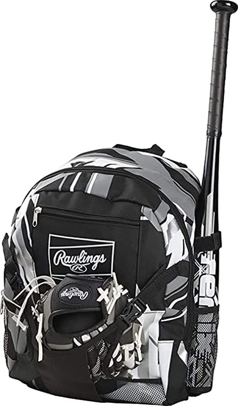 Rawlings | Remix Backpack Bag Series | T-Ball & Youth | Baseball & Softball | Multiple Colors Sporting Goods > Outdoor Recreation > Winter Sports & Activities Rawlings Black|Silver|White  