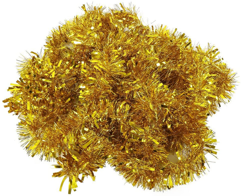 Gold Tinsel Garland Christmas Tree Decorations Wedding Birthday Party Supplies for 16.5 FEET Long Home & Garden > Decor > Seasonal & Holiday Decorations& Garden > Decor > Seasonal & Holiday Decorations Kernelly   