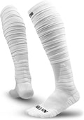 Nxtrnd XTD Scrunch Football Socks, Extra Long Padded Sports Socks for Men & Boys Sporting Goods > Outdoor Recreation > Winter Sports & Activities NXT NXTRND White Large 