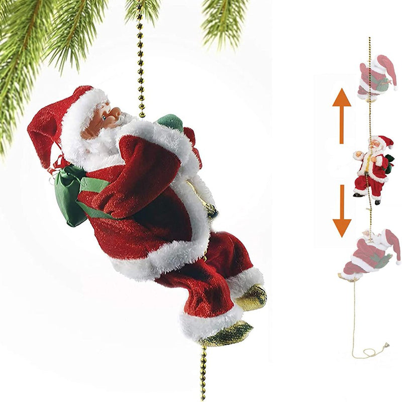 Electric Climbing Ladder Santa Claus Christmas Xmas Music Figurine Party Decor Home & Garden > Decor > Seasonal & Holiday Decorations& Garden > Decor > Seasonal & Holiday Decorations Actoyo Climbing Rope  