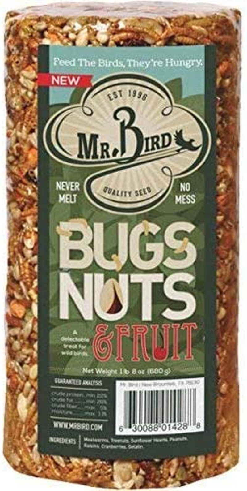2-Pack of Mr. Bird'S Bugs, Nuts, Fruit Small Wild Bird Seed Cylinder 24 Oz. Animals & Pet Supplies > Pet Supplies > Bird Supplies > Bird Food Mr. Bird 1  