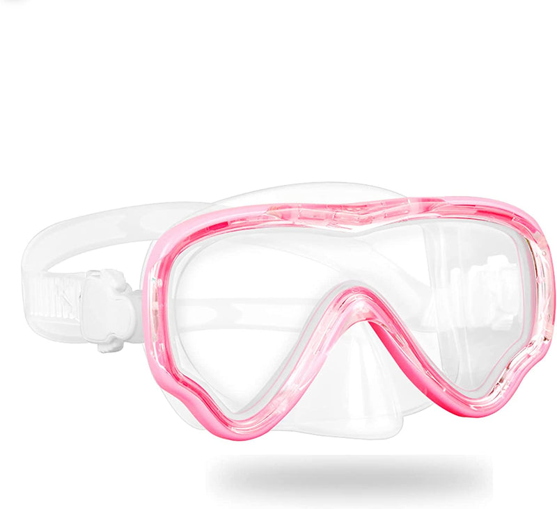 Muuxiins Kids Snorkel Mask Swimming Diving Mask Goggles with Nose Cover,Snorkel Gear Scuba Diving Snorkeling,Anti-Fog 180° Clear View Pool Swim Mask for Youth Children Junior Girls Boys Ages 5-15 Sporting Goods > Outdoor Recreation > Boating & Water Sports > Swimming > Swim Goggles & Masks MuuXiinS Pink  