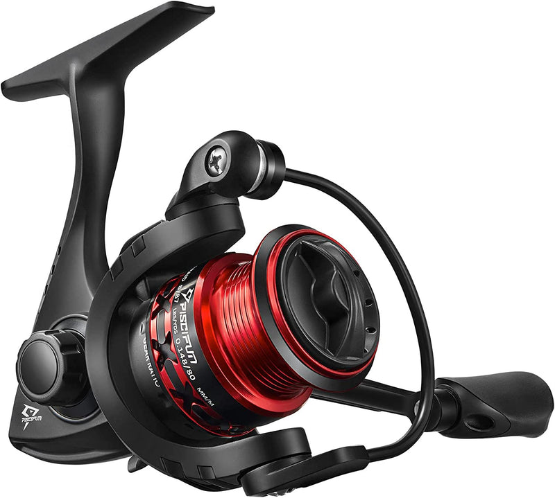 Piscifun Flame Spinning Fishing Reels, Lightweight 9+1BB Ultra Smooth Spinning Reels, 19.8Lb Max Drag, 500-5000 Series, Red & Blue Sporting Goods > Outdoor Recreation > Fishing > Fishing Reels Piscifun Red-500 Series  