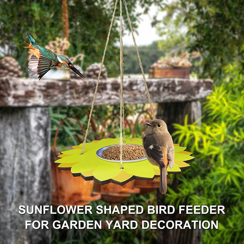 Bird Bath Feeders Bowl for Outdoors, Standing Sunflower Shape Bird Feeding Tray, Hanging on Branches, Eaves, Street Lamps, for Hummingbirds, Bluebird, Oriole Feeders, Etc Animals & Pet Supplies > Pet Supplies > Bird Supplies > Bird Cage Accessories > Bird Cage Food & Water Dishes QQCherry   