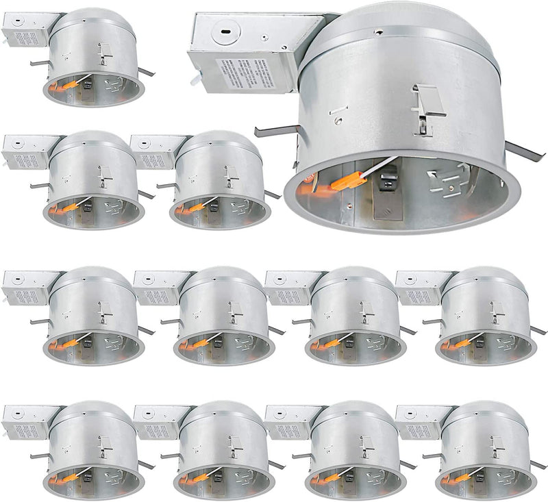 12 Pack 4 Inch Recessed Lighting Housing Remodel, Shallow Type Airtight IC Can Housing with TP24 Connector for LED Recessed Downlight Retrofit Kit, Recessed Light, ETL Listed Home & Garden > Lighting > Flood & Spot Lights hykolity 6 Inch 12 Pack  