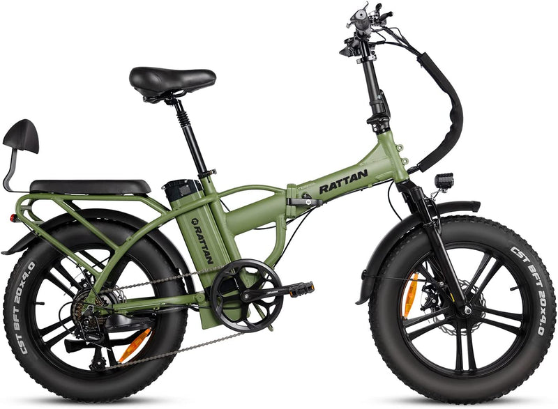 Rattan 750W LM/LF Pro Electric Bike for Adults 20" X 4.0 Fat Tire Electric Bicycles 48V 13AH Removable Battery Foldable Electric Bikes 2 Seater Electric Bike for Adults Sporting Goods > Outdoor Recreation > Cycling > Bicycles Guangzhou gedesheng Electric bike Co., Ltd LM-GREEN  