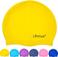 Limmys Kids Swimming Cap - 100% Silicone Kids Swim Caps for Boys and Girls - Premium Quality, Stretchable and Comfortable Swimming Hats Kids- Available in Different Attractive Colours Sporting Goods > Outdoor Recreation > Boating & Water Sports > Swimming > Swim Caps SL2 Group Ltd Yellow  