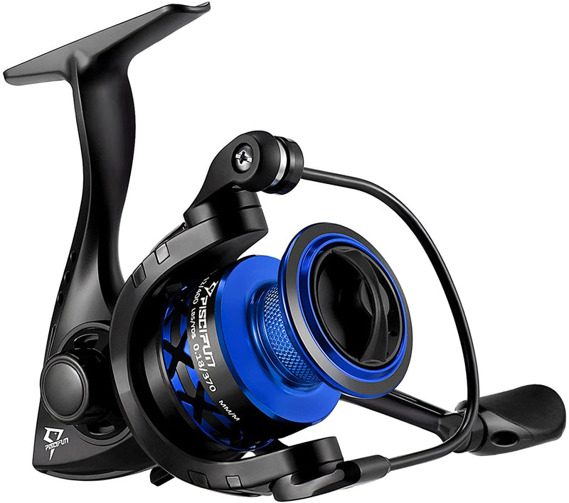 Piscifun Flame Spinning Fishing Reels, Lightweight 9+1BB Ultra Smooth Spinning Reels, 19.8Lb Max Drag, 500-5000 Series, Red & Blue Sporting Goods > Outdoor Recreation > Fishing > Fishing Reels Piscifun Blue-3000 Series  