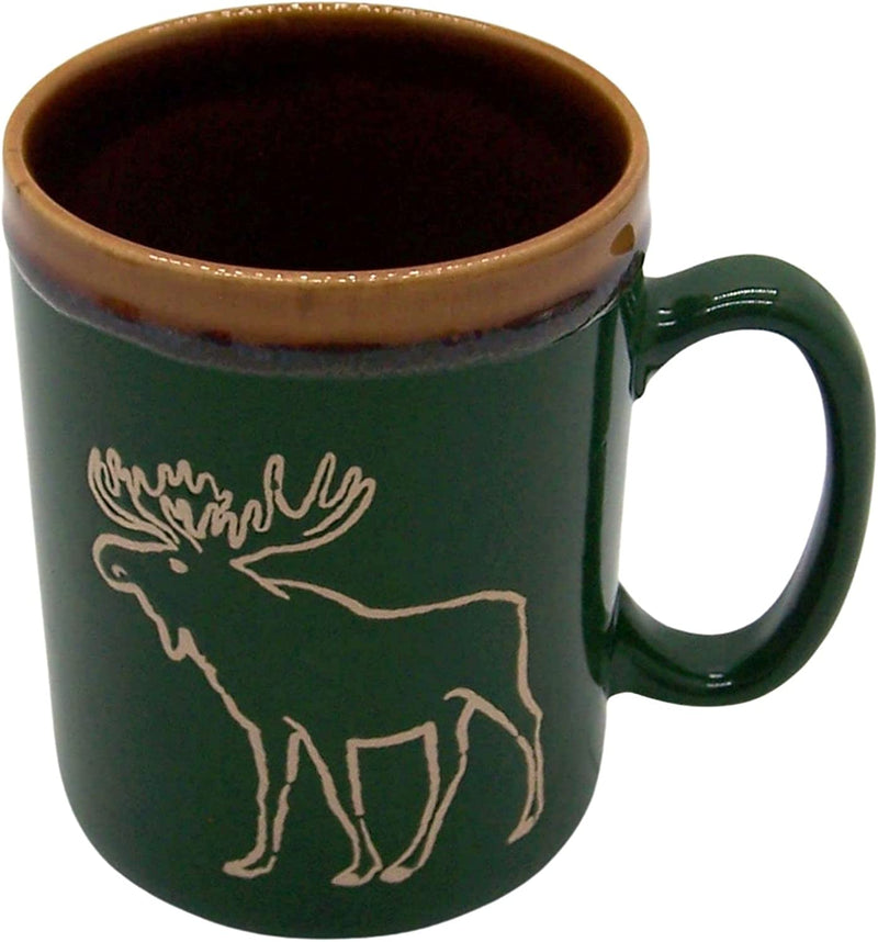 Stoneware Hand Glazed Moose Coffee Mug, Nautical Drinkware, Novelty Mug, 4.5 Inches Home & Garden > Kitchen & Dining > Tableware > Drinkware Wowser   
