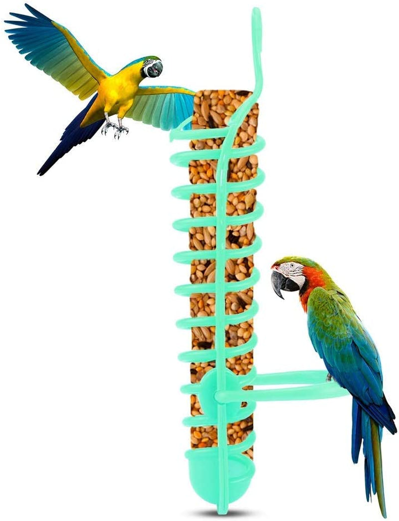 Parrots Feeder Basket Plastic Food Fruit Feeding Perch Stand Holder for Pet Bird Supplies Fruit Vegetable Millet Container(Blue) Animals & Pet Supplies > Pet Supplies > Bird Supplies > Bird Cage Accessories > Bird Cage Food & Water Dishes Fdit Green  