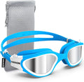 Swim Goggles, YAKAON Polarized Anti-Fog Swimming Goggles for Adult Men Women Sporting Goods > Outdoor Recreation > Boating & Water Sports > Swimming > Swim Goggles & Masks YAKAON A2-polarized Silver - Blue Frame  