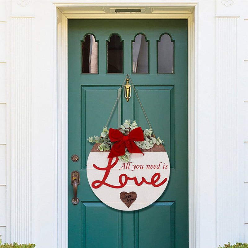 Happy Valentine'S Day Signheart Wooden Sign Valentine Heart Wall Hanging Sign Valentine'S Day Wall Plaque for Valentine'S Day Table Window Door Wall Decor Home & Garden > Decor > Seasonal & Holiday Decorations Hardlegix B  