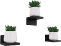 RICHER HOUSE Small Floating Shelves for Wall Set of 3, Small Black Shelves, Pine Wood Shelf for Home Decor Display, Adhesive Wall Shelves with 2 Types of Installation Ways in Bathroom, Bedroom Furniture > Shelving > Wall Shelves & Ledges RICHER HOUSE Black 3 