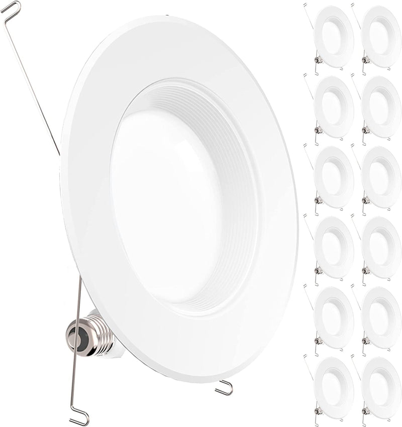 Sunco Lighting 10 Pack 4 Inch LED Recessed Downlight, Baffle Trim, Dimmable, 11W=60W, 3000K Warm White, 660 LM, Damp Rated, Simple Retrofit Installation - UL + Energy Star Home & Garden > Lighting > Flood & Spot Lights Sunco Lighting 4000K Cool White 6 inch 