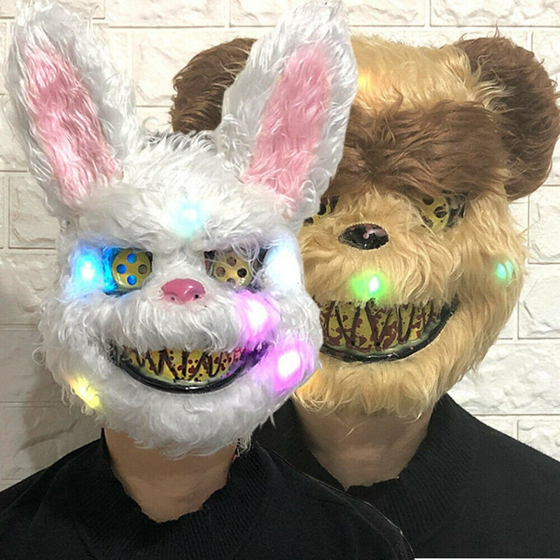 Halloween LED Glow Mask Wire Light up the Purge Movie Costume Party Apparel & Accessories > Costumes & Accessories > Masks Meihuida   