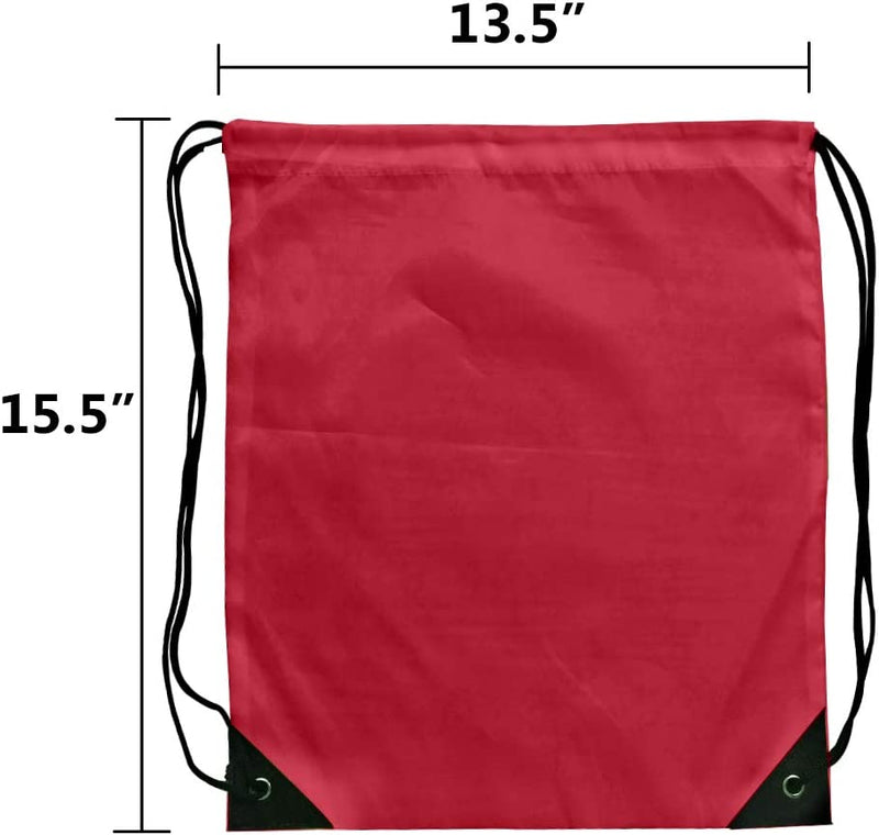 Drawstring Bags 24 Pcs Drawstring Backpack Cinch Bag Draw String Sport Bag 6 Colors Home & Garden > Household Supplies > Storage & Organization GoodtoU   
