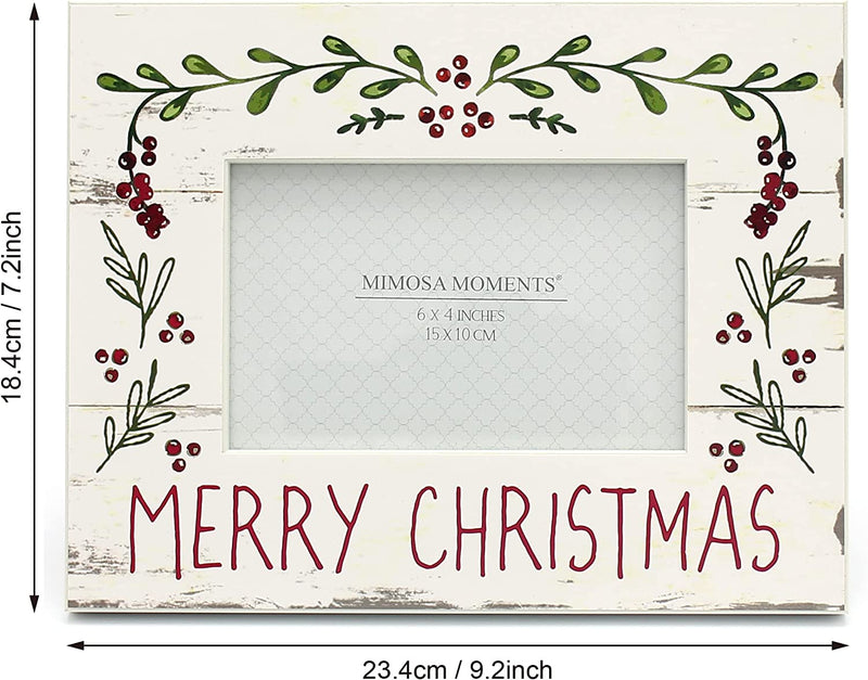 MIMOSA MOMENTS Christmas Sentiment Picture Frame for 6X4 Photo (Merry Christmas) Home & Garden > Decor > Picture Frames MIMOSA MOMENTS   