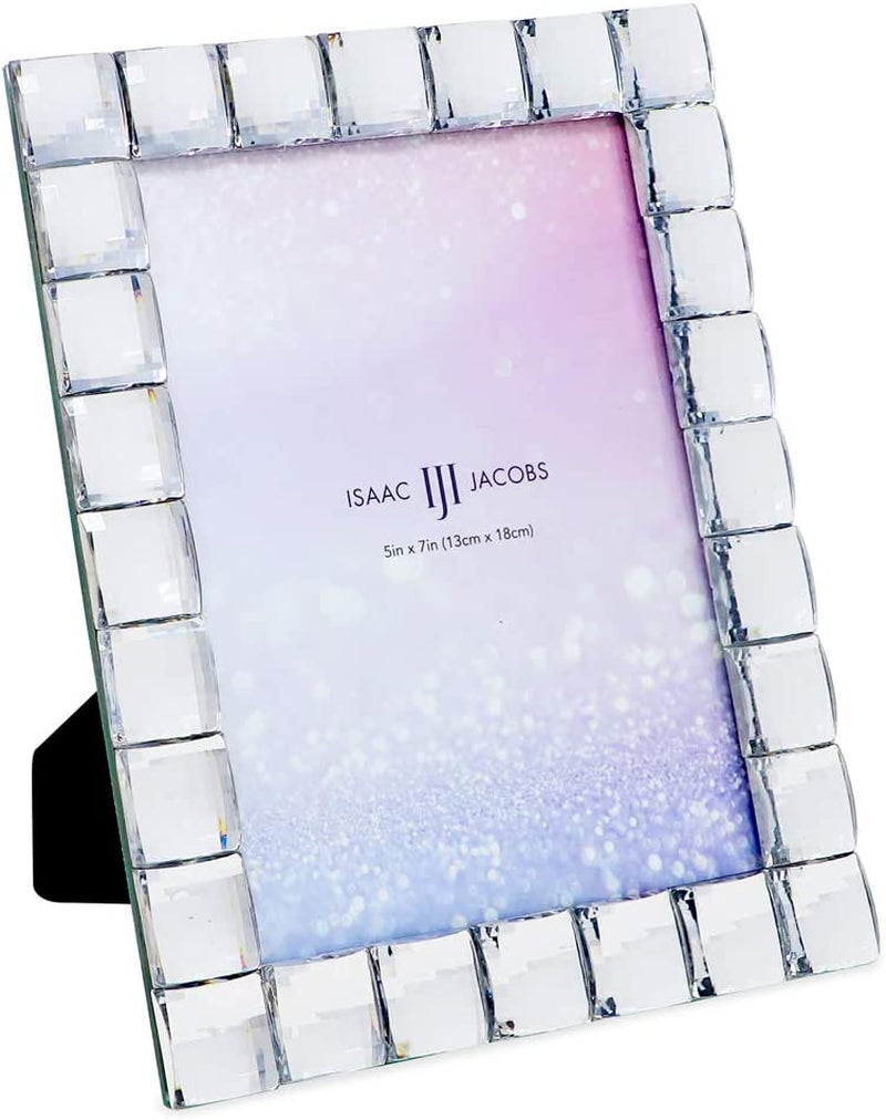 Isaac Jacobs Decorative Sparkling Light Purple Jewel Picture Frame, Photo Display & Home Décor (4X6, Light Purple) Home & Garden > Decor > Picture Frames Isaac Jacobs International Clear 5x7 