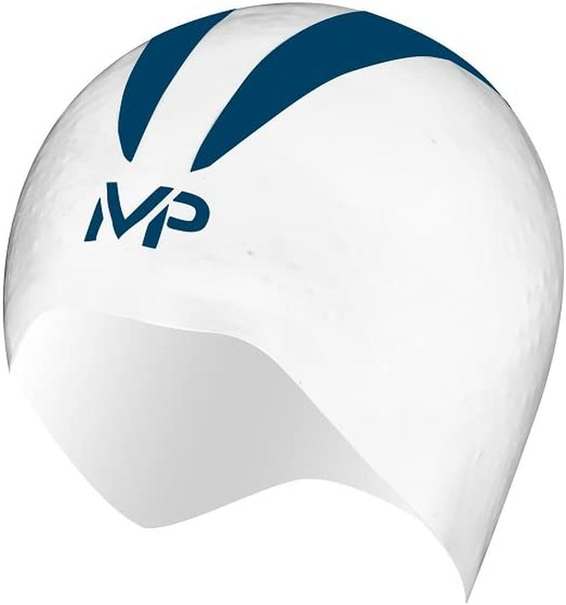 MP Michael Phelps X-O Swimming Cap Sporting Goods > Outdoor Recreation > Boating & Water Sports > Swimming > Swim Caps Aqua Sphere White / Navy youth large / 11-13 