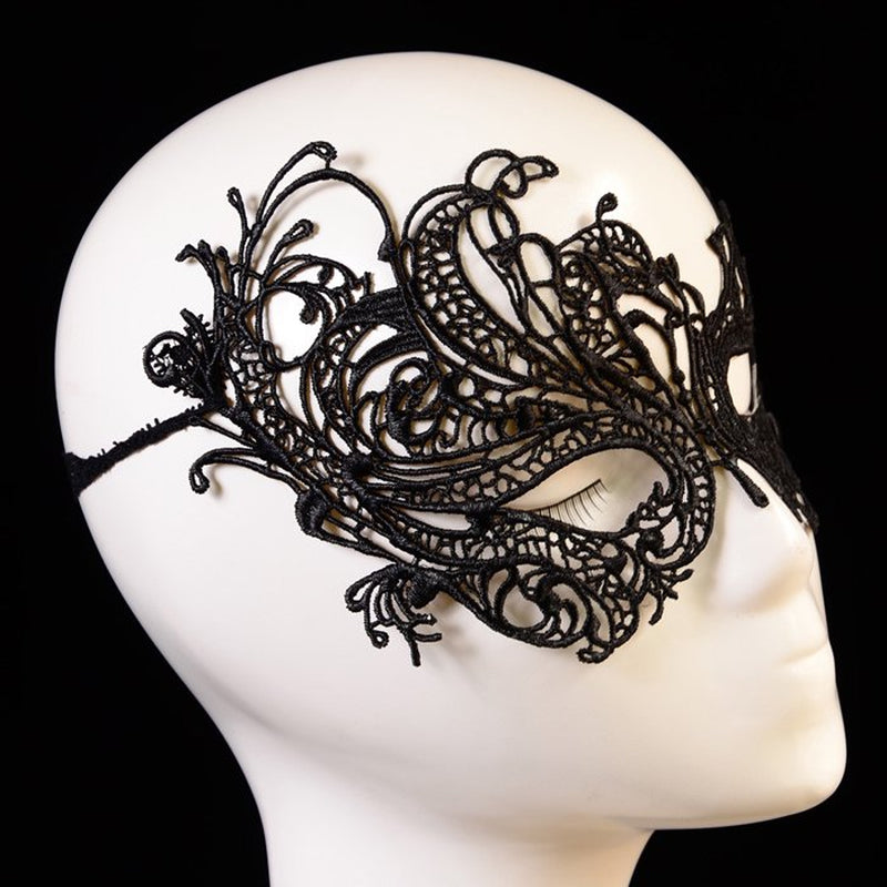 Safe Cycling Fashion Sexy Lace Eye Mask Masquerade Ball Halloween Party Fancy Costume Apparel & Accessories > Costumes & Accessories > Masks Fulijie 1 Black 