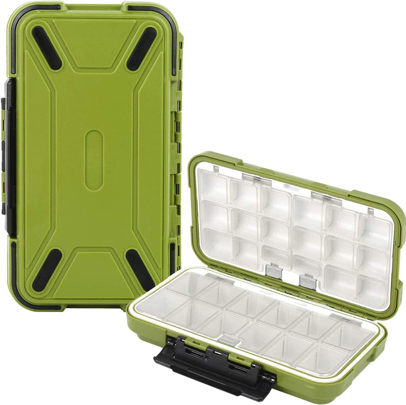 Uniwit Fishing Tackle Box Compact Waterproof Fishing Storage Box, Plastic Fishing Lure Box, Removable Grid Storage Organizer Making Kit for Fishing Lure/Hook Beads Earring Container Tool Sporting Goods > Outdoor Recreation > Fishing > Fishing Tackle Uniwit Green  