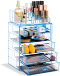 Sorbus Clear Cosmetic Makeup Organizer - Make up & Jewelry Storage, Case & Display - Spacious Design - Great Holder for Dresser, Bathroom, Vanity & Countertop (4 Large, 2 Small Drawers) Home & Garden > Household Supplies > Storage & Organization Sorbus Blue Brilliance 4 Large, 2 Small Drawers 