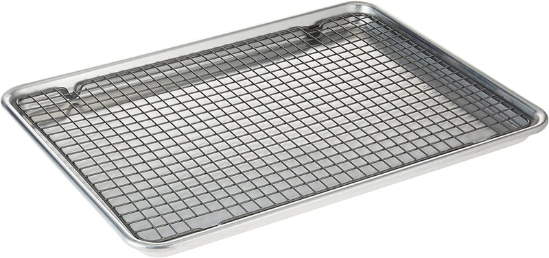 Nordic Ware - 43172AMZM Nordic Ware Half Sheet with Oven Safe Nonstick Grid, 2 Piece Set, Natural
