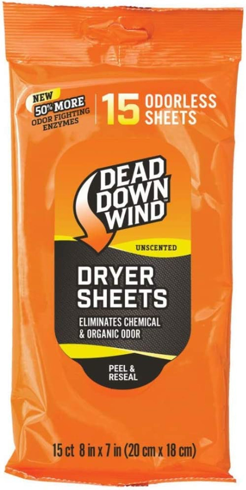 Dead down Wind Dryer Sheets Sporting Goods > Outdoor Recreation > Winter Sports & Activities Dead Down Wind Odorless/Unscented-15 ct  