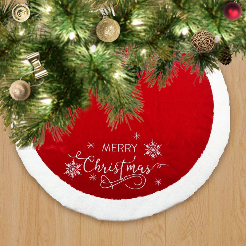 Holiday Time Burgundy Velvet Merry Christmas Tree Skirt, 48" Home & Garden > Decor > Seasonal & Holiday Decorations > Christmas Tree Skirts CENTRESKY CRAFTS(SHANTOU)CO.,LTD   