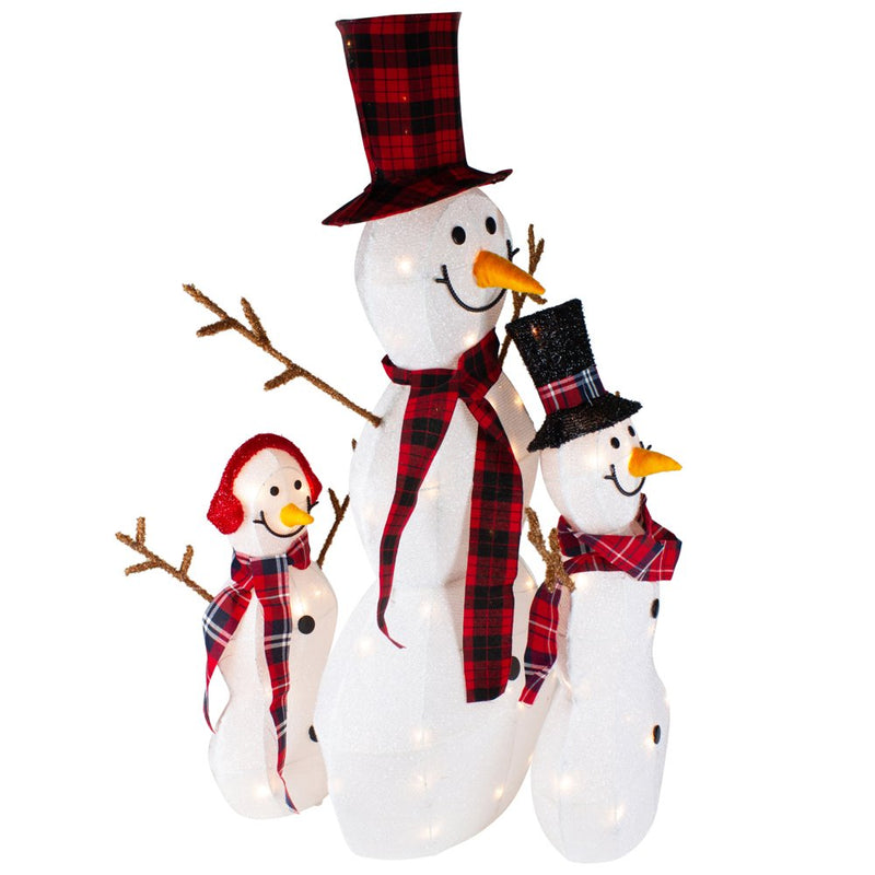 Set of 3 Lighted Tinsel Snowmen Family Christmas Yard Decorations Home Home & Garden > Decor > Seasonal & Holiday Decorations& Garden > Decor > Seasonal & Holiday Decorations Northlight   