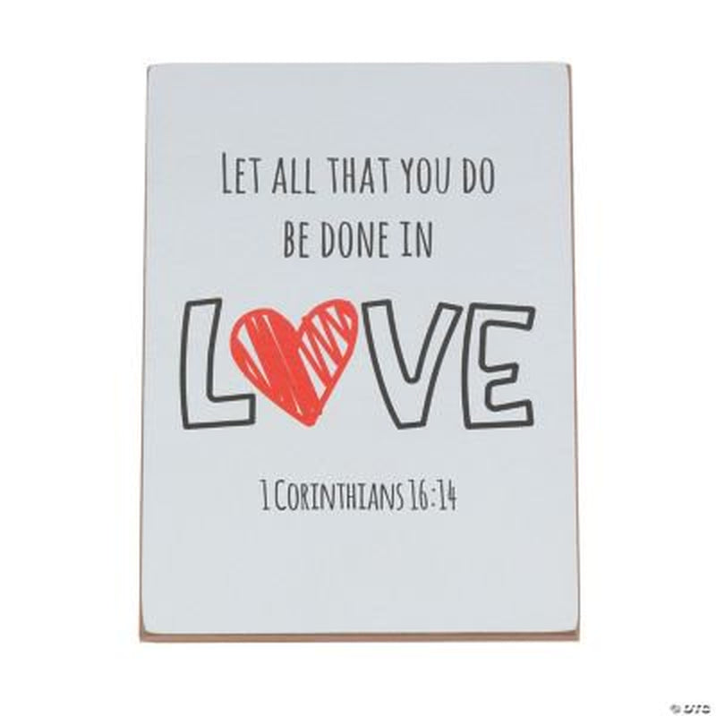 Corinthians Love Tabletop Sign, Valentine'S Day, Home Decor, 1 Piece