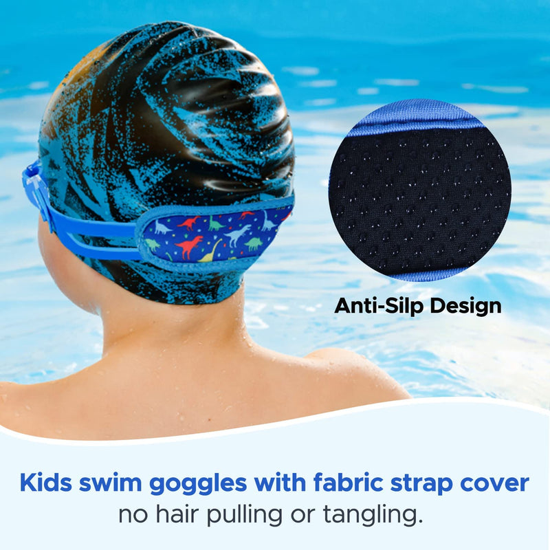 MAIGOZON Kids Swim Goggles with Pain-Free Fabric Strap Cover and Swim Bag, No Tangle Toddler Goggles for Girls Boys Age 3-14 Sporting Goods > Outdoor Recreation > Boating & Water Sports > Swimming > Swim Goggles & Masks MAIGOZON   