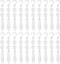 H&D HYALINE & DORA 20PCS 55Mm Clear Chandelier Icicle Crystal Prisms Lamp Decoration Home & Garden > Lighting > Lighting Fixtures > Chandeliers H&D Crystal Manufacture CO.,LTD Clear With Two Beads  