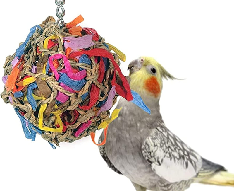 Sweet Feet and Beak Super Shredder Ball - Bird Toys Cage Accessories, Keep Your Birds Foraging for Treasures, Non-Toxic Toys for Birds Big and Small, Shredder Toy Birds Will Love Parrot to Finches Animals & Pet Supplies > Pet Supplies > Bird Supplies > Bird Toys Sweet Feet and Beak 3 inch  