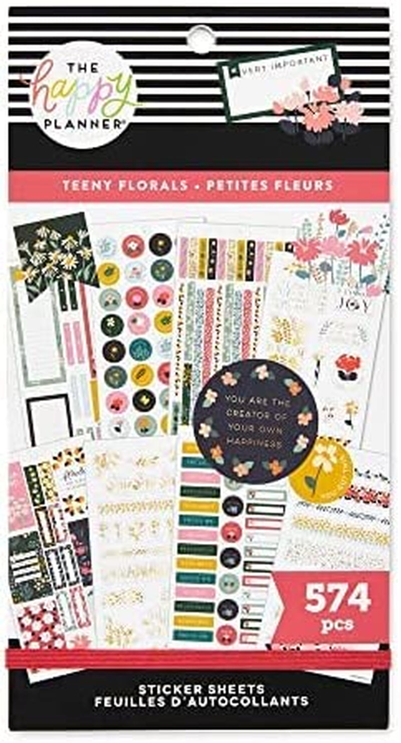 The Happy Planner Sticker Pack for Calendars, Journals and Projects –Multi-Color, Easy Peel – Scrapbook Accessories – Cosmic Watercolor Theme – 30 Sheets, 494 Stickers Total Sporting Goods > Outdoor Recreation > Winter Sports & Activities The Happy Planner Teeny Florals 30 Sheets 