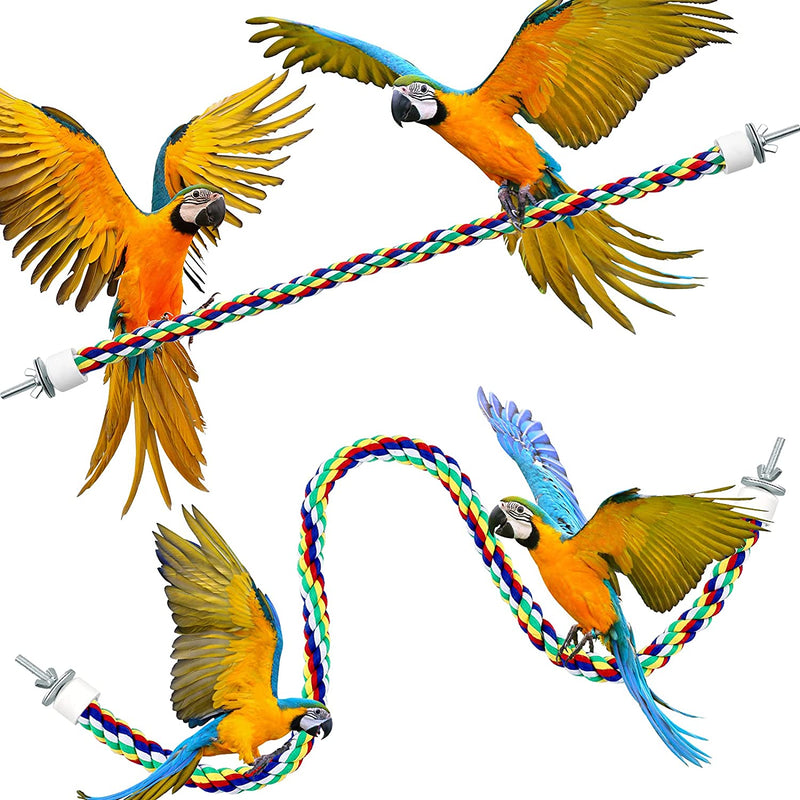Weewooday 2 Pieces Toy Bird Rope Perches Climbing Rope Bungee Bird Toys Rope Perch Stand Cage Rope Comfy Perch Parrot Toys for Parrot, Parakeets Cockatiels, Conures (31.5 Inch) Animals & Pet Supplies > Pet Supplies > Bird Supplies > Bird Toys Weewooday 21.6inch,31.5inch  