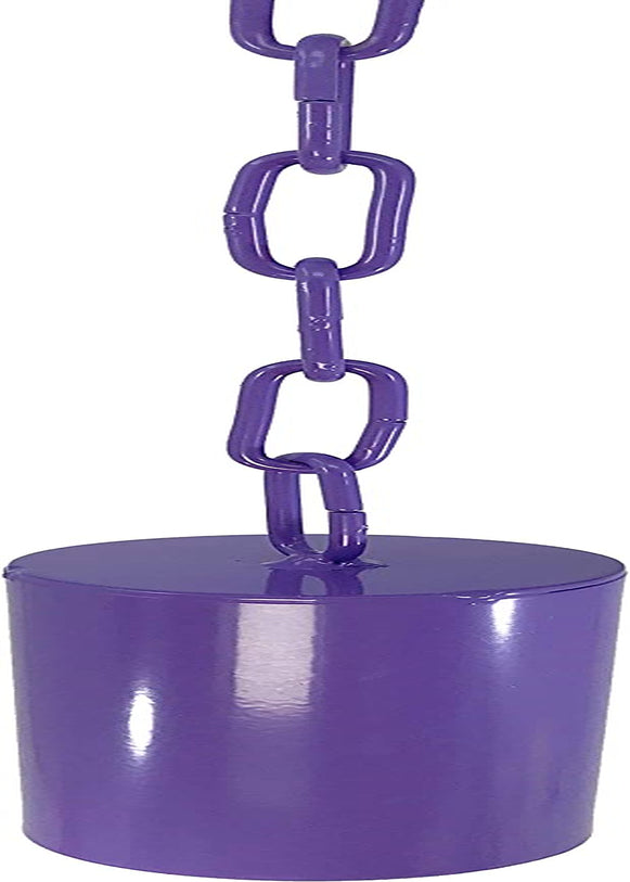 Bonka Bird Toys 1344 Large Indestructible Pipe Bell Birds Toy Parrot Cage Macaw Cages African Grey Parrots Stainless Steel Cockatoo Big Pet Bells Aviary Animals & Pet Supplies > Pet Supplies > Bird Supplies > Bird Toys Bonka Bird Toys Purple Large 