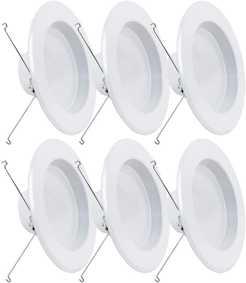 Feit Electric LEDR56B/927CA/MP/6 5/6 Inch LED Recessed Downlight, Baffle Trim, Dimmable, 75W Equivalent 10.2W, 925 LM Retrofit Kit, 5-6 in 75 Watt, 2700K Soft White, 6 Count Home & Garden > Lighting > Flood & Spot Lights Feit Electric Soft White LED 6 count (Pack of 1)