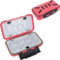 KEESHINE SMALL Fishing Tackle Box, Floating Storage Box, Double-Sided Fishing Lure Box with Adjustable Dividers Storage Jewelry Organizer Making Kit Container for Lure Hook Beads Earring Tool(Orange) Sporting Goods > Outdoor Recreation > Fishing > Fishing Tackle KEESHINE Pink (Size: 6.3”l X 3.74”w X 2.16'' H)  